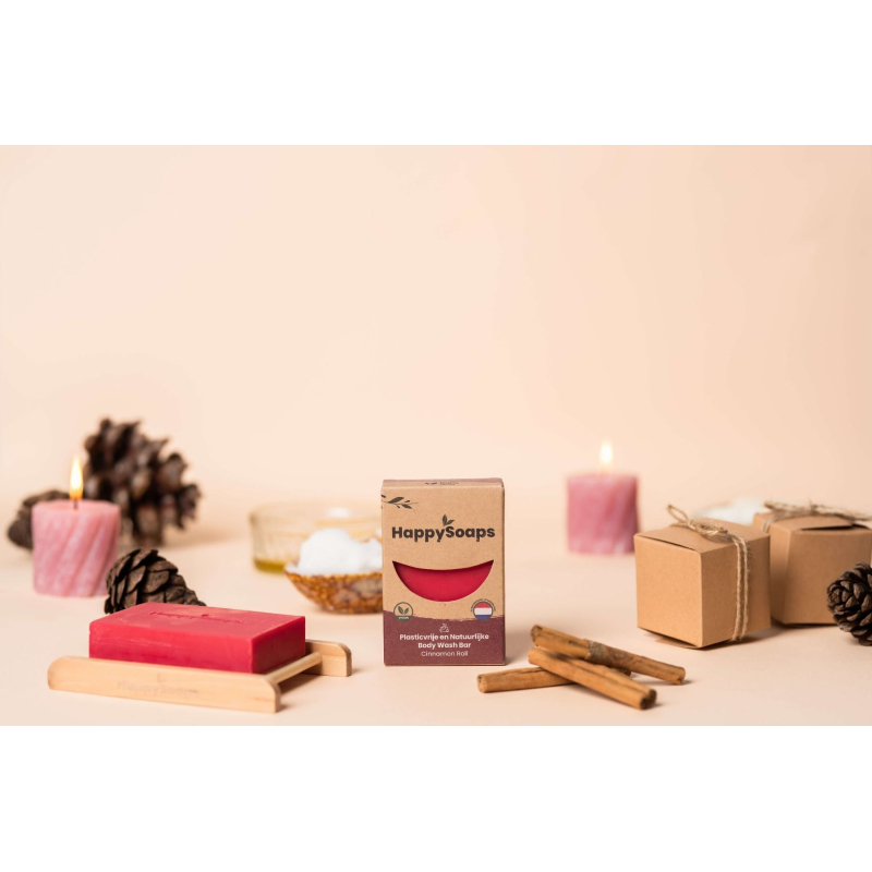 HappySoaps - Body Wash Bar - Cinnamon Roll